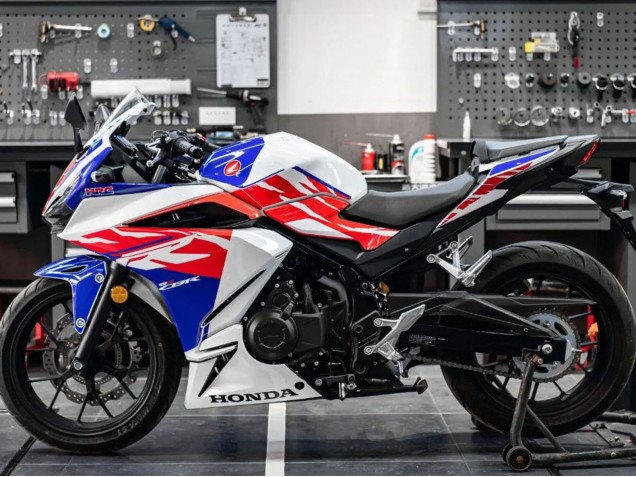 2022 Honda CBR400R Motorcycle Fairing - White Red Blue UK