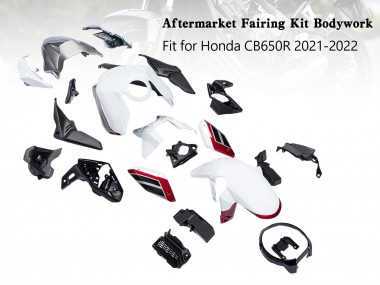 2019-2022 Honda CB650R Motorcycle Fairings - White Black Red UK