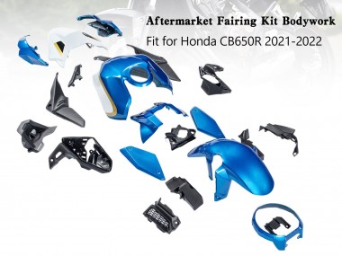 2019-2022 Honda CB650R Motorcycle Fairings - Blue Gold Black UK