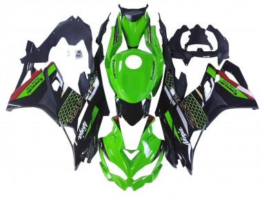 2019-2025 Kawasaki ZX25R ZX-25R Motorcycle Fairings - Green Black Red Honeycomb UK