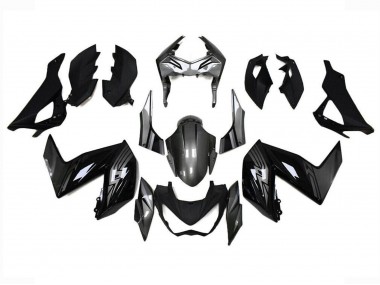 2015-2016 Kawasaki Z250/Z300 Motorcycle Fairings - Glossy Black Grey UK