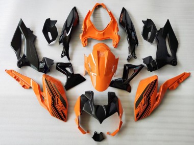 2018-2024 Kawasaki Z400 Motorcycle Fairings - Orange Glossy Black UK