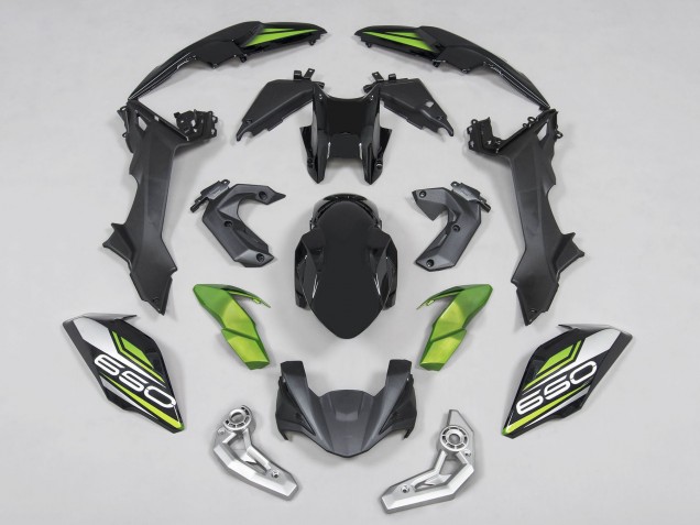 2017-2019 Kawasaki Ninja Z650 Motorcycle Fairings - Black Green Silver UK