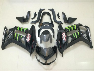 2010-2016 Kawasaki Z1000SX Motorcycle Fairings - Glossy Black Green Monster UK