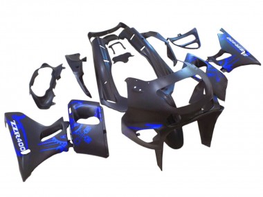 1993-2007 Kawasaki ZZR400 Motorcycle Fairings - Matte Black Blue UK