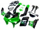 1993-2007 Kawasaki ZZR400 Motorcycle Fairings - Green Glossy Black Green Monster Elf Touch4 Bridgestone UK