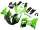 1993-2007 Kawasaki ZZR400 Motorcycle Fairings - Green Glossy Black Flame UK