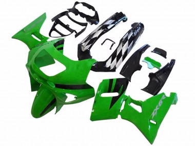 1993-2007 Kawasaki ZZR400 Motorcycle Fairings - Green Glossy Black UK