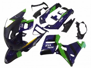 1993-2007 Kawasaki ZZR400 Motorcycle Fairings - Green Dark Blue Purple Trick Star Eva Racing UK