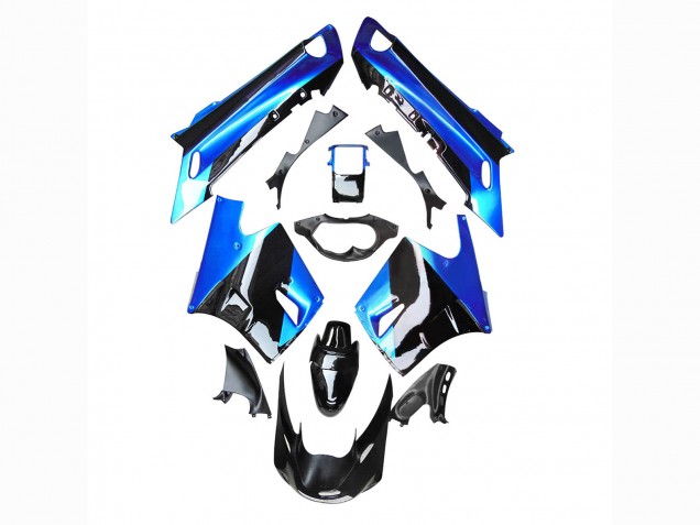 1990-1992 Kawasaki ZZR1100 Motorcycle Fairing - Blue Glossy Black UK