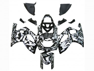 1996-2007 Yamaha YZF600R Thundercat Motorcycle Fairings - Black White Grey Camouflage UK