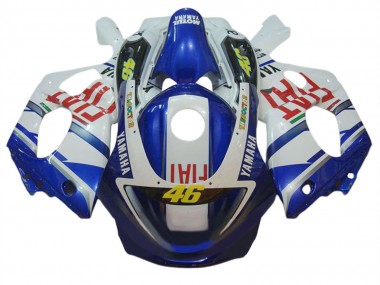 1996-2007 Yamaha YZF600R Thundercat Motorcycle Fairings - White Blue Red Fiat 46 UK