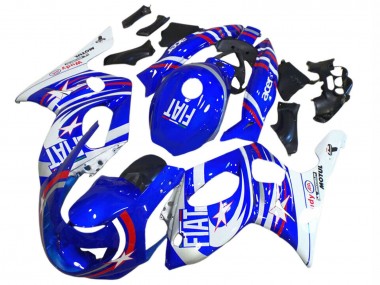 1996-2007 Yamaha YZF600R Thundercat Motorcycle Fairings - Blue White Silver Red Fiat Motul UK