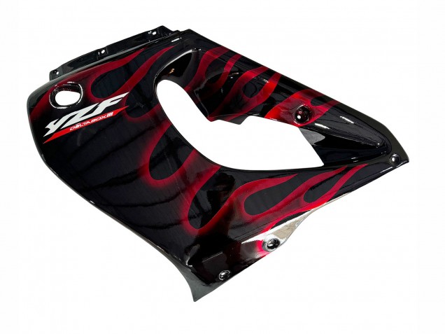1997-2007 Yamaha YZF 1000R Thunderace Motorcycle Fairing Kits - Black with Red Flame UK