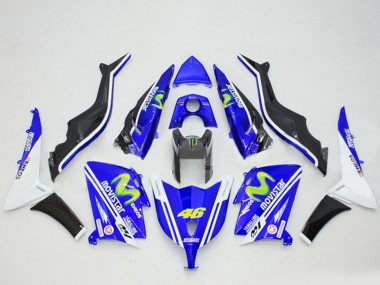 2012-2014 Yamaha TMAX530 Motorcycle Fairings - Blue Black White ENEOS MoviStar Yamalube 46 UK