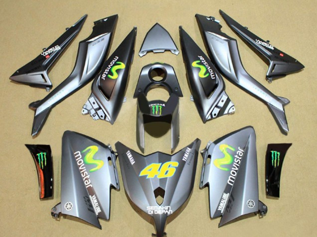 2012-2014 Yamaha TMAX530 Motorcycle Fairings - Grey Semakin Didepan MoviStar Yamalube 46 UK
