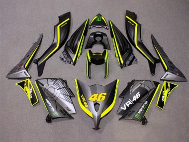 2012-2014 Yamaha TMAX530 Motorcycle Fairings - Matte Grey Yellow Monster 46 UK