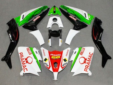 2012-2014 Yamaha TMAX530 Motorcycle Fairings - White Red Green Pramac Fiamm UK