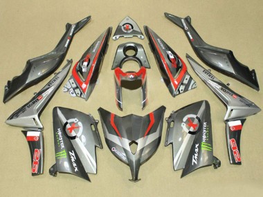 2012-2014 Yamaha TMAX530 Motorcycle Fairings - Grey Red Monster ENEOS UK