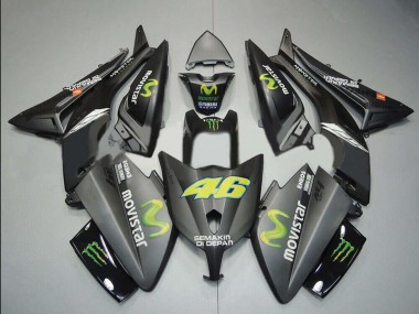2012-2014 Yamaha TMAX530 Motorcycle Fairings - Matte Black MoviStar ENEOS Yamalube Monster 46 UK