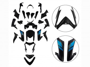 2015-2020 Suzuki GSX-S 1000 Motorcycle Fairings - Black with Blue UK