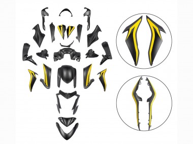 2015-2020 Suzuki GSX-S 1000 Motorcycle Fairings - Black Yellow UK