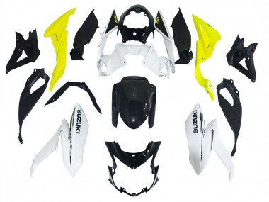 2017-2022 Suzuki GSX-S 750 Motorcycle Fairings - White Yellow UK