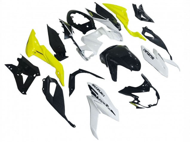 2017-2022 Suzuki GSX-S 750 Motorcycle Fairings - White Yellow UK