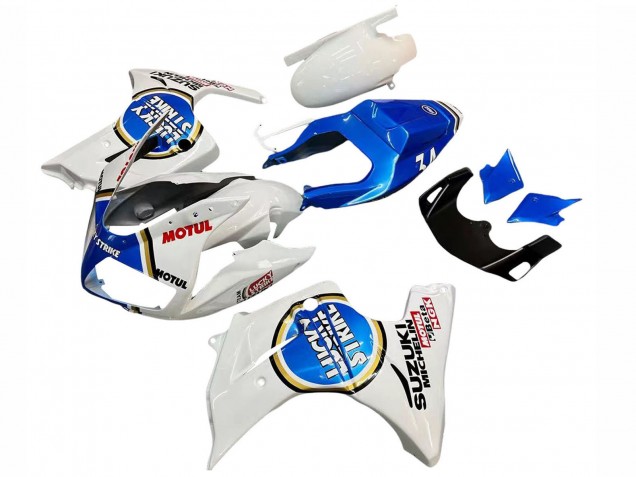2003-2013 Suzuki SV650 Motorcycle Fairings - White Blue Lucky Strike Motul UK