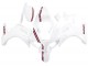 2003-2013 Suzuki SV650 Motorcycle Fairings - White with Dark Red Lines UK