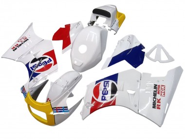 1984-1987 Suzuki RG400 RG500 RG400/500 Motorcycle Fairings - White Red Blue Yellow Motul Michelin Pepsi UK