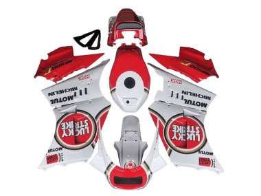 1984-1987 Suzuki RG400 RG500 RG400/500 Motorcycle Fairings - White Red Lucky Strike Motul Michelin UK
