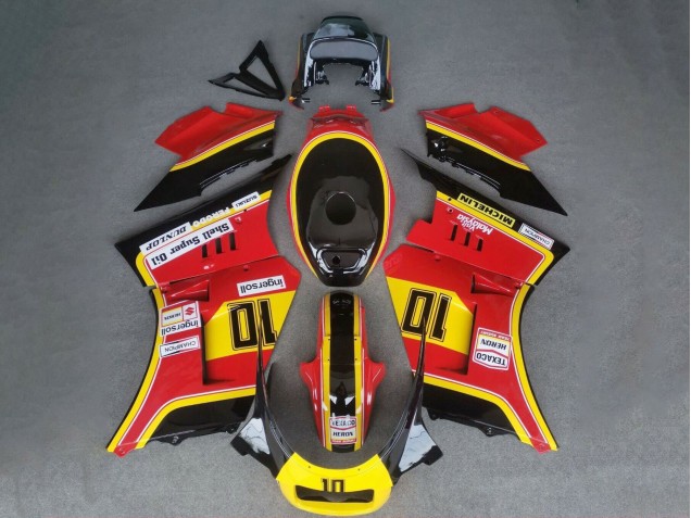 1984-1987 Suzuki RG400 RG500 RG400/500 Motorcycle Fairings - Red Yellow Black 10 UK