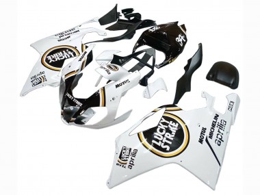 2003-2006 Aprilia RSV1000 Motorcycle Fairings - White Black Lucky Strike Motul Michelin UK