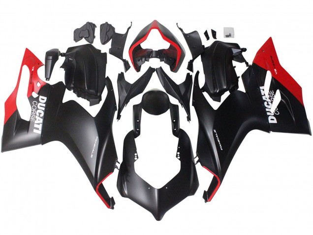 2020-2024 Ducati Panigale V2 Motorcycle Fairings - Red Matte Black Corse UK