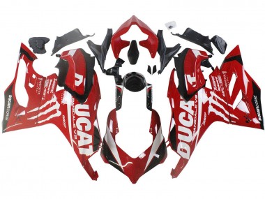 2020-2024 Ducati Panigale V2 Motorcycle Fairings - Red Glossy Black Monster Corse UK