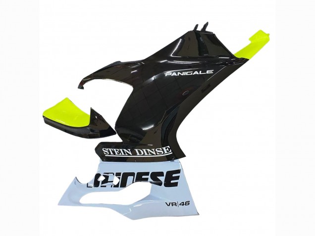 2020-2024 Ducati Panigale V2 Motorcycle Fairings - White Lime Green Glossy Black Stein Dinse VR 46 UK