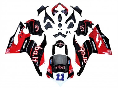 2018-2019 Ducati Panigale V4 V4S Motorcycle Fairings - Red Glossy Black Aruba 11 UK