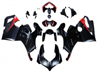 2020-2021 Ducati Panigale V4 V4S Motorcycle Fairings - Glossy Black Red UK
