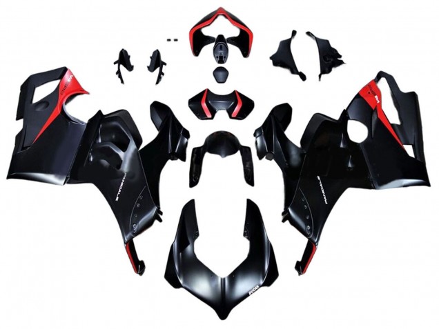 2020-2021 Ducati Panigale V4 V4S Motorcycle Fairings - Glossy Black Red UK