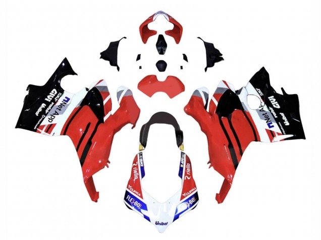 2018-2019 Ducati Panigale V4 V4S Motorcycle Fairings - Red Blue Glossy Black Flex-Box Givi UK