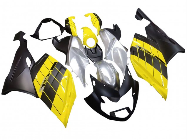 2005-2010 BMW K1200S Motorcycle Fairings - Yellow Silver Matte Black UK