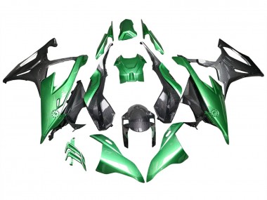 2019-2022 BMW S1000RR Motorcycle Fairings - Glossy Black Green Carbon Fiber UK