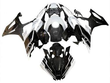 2019-2022 BMW S1000RR Motorcycle Fairings - Glossy Black White UK