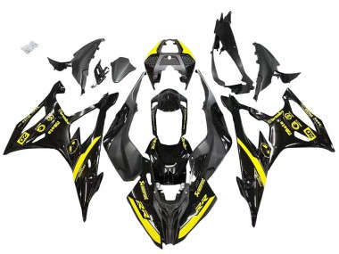 2019-2022 BMW S1000RR Motorcycle Fairings - Glossy Black Yellow UK