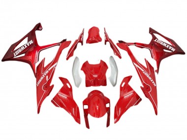 2019-2022 BMW S1000RR Motorcycle Fairings - Red Silver MaxWrist UK