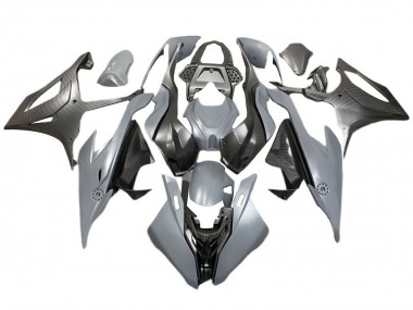 2019-2022 BMW S1000RR Motorcycle Fairings - Grey Black Carbon Fiber UK