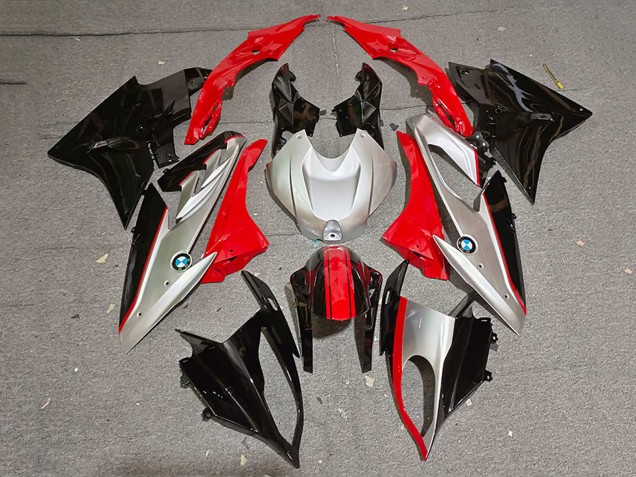 2019-2022 BMW S1000RR Motorcycle Fairings - Black Silver Red UK
