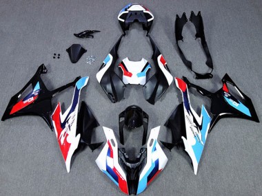 2019-2022 BMW S1000RR Motorcycle Fairings - Black White Blue UK