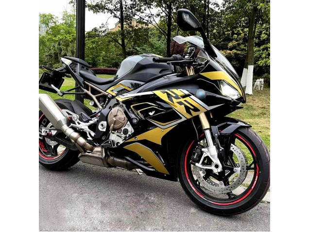 2019-2022 BMW S1000RR Motorcycle Fairing - Black Gold UK